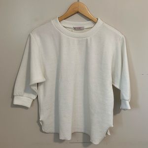 Vintage Boxy Fit Ribbed 3/4 Sleeve Top